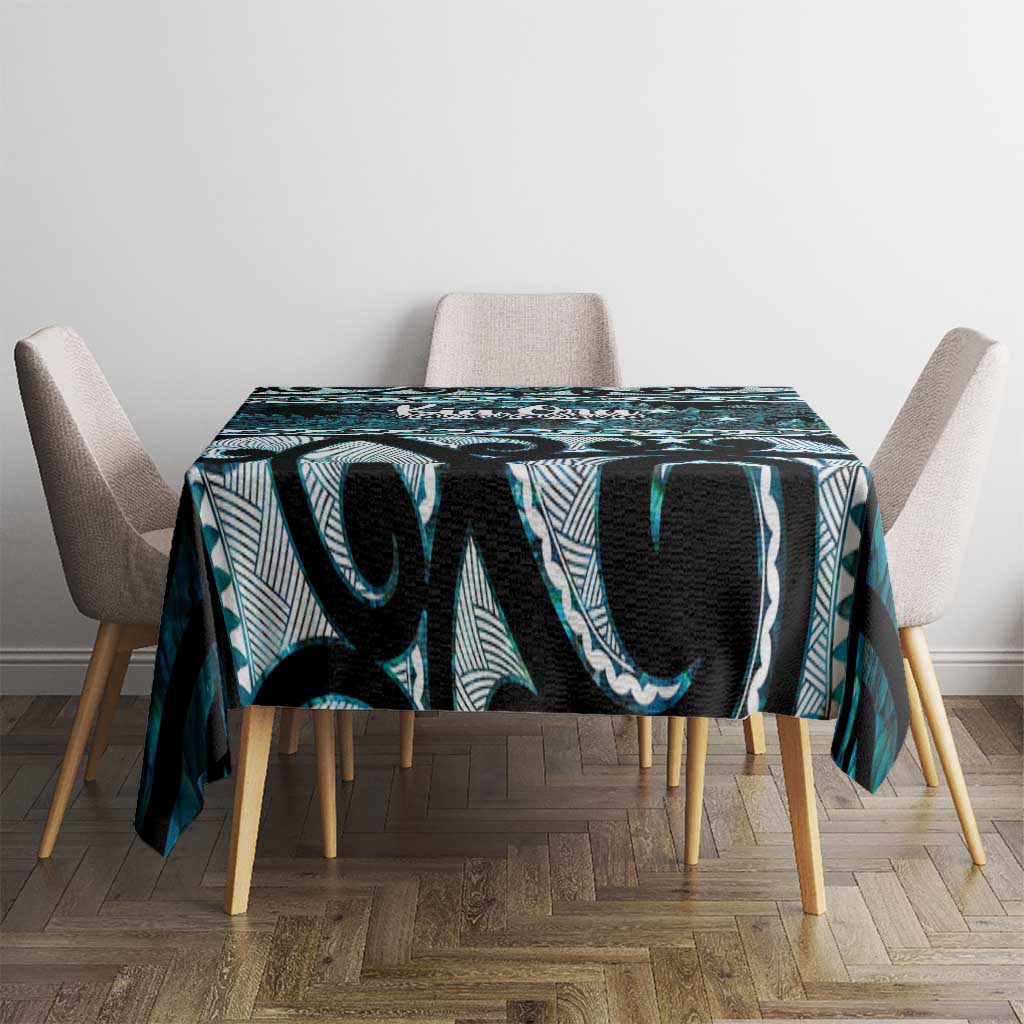 Kia Ora New Zealand Tablecloth Aotearoa Proud Maori Paua Shell Silver Fern - Aussie Hoodie