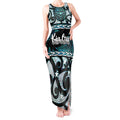 Kia Ora New Zealand Tank Maxi Dress Aotearoa Proud Maori Paua Shell Silver Fern - Aussie Hoodie