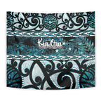 Kia Ora New Zealand Tapestry Aotearoa Proud Maori Paua Shell Silver Fern - Aussie Hoodie