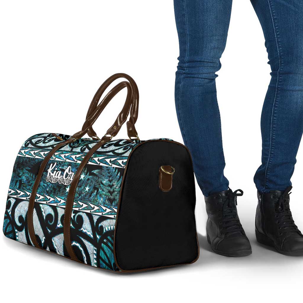 Kia Ora New Zealand Travel Bag Aotearoa Proud Maori Paua Shell Silver Fern - Aussie Hoodie