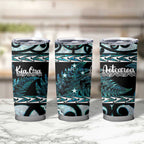 Kia Ora New Zealand Tumbler Cup Aotearoa Proud Maori Paua Shell Silver Fern - Aussie Hoodie