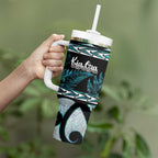Kia Ora New Zealand Tumbler With Handle Aotearoa Proud Maori Paua Shell Silver Fern - Aussie Hoodie