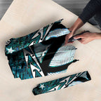 Kia Ora New Zealand Umbrella Aotearoa Proud Maori Paua Shell Silver Fern - Aussie Hoodie