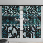 Kia Ora New Zealand Window Curtain Aotearoa Proud Maori Paua Shell Silver Fern - Aussie Hoodie