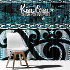 Kia Ora New Zealand Window Curtain Aotearoa Proud Maori Paua Shell Silver Fern - Aussie Hoodie