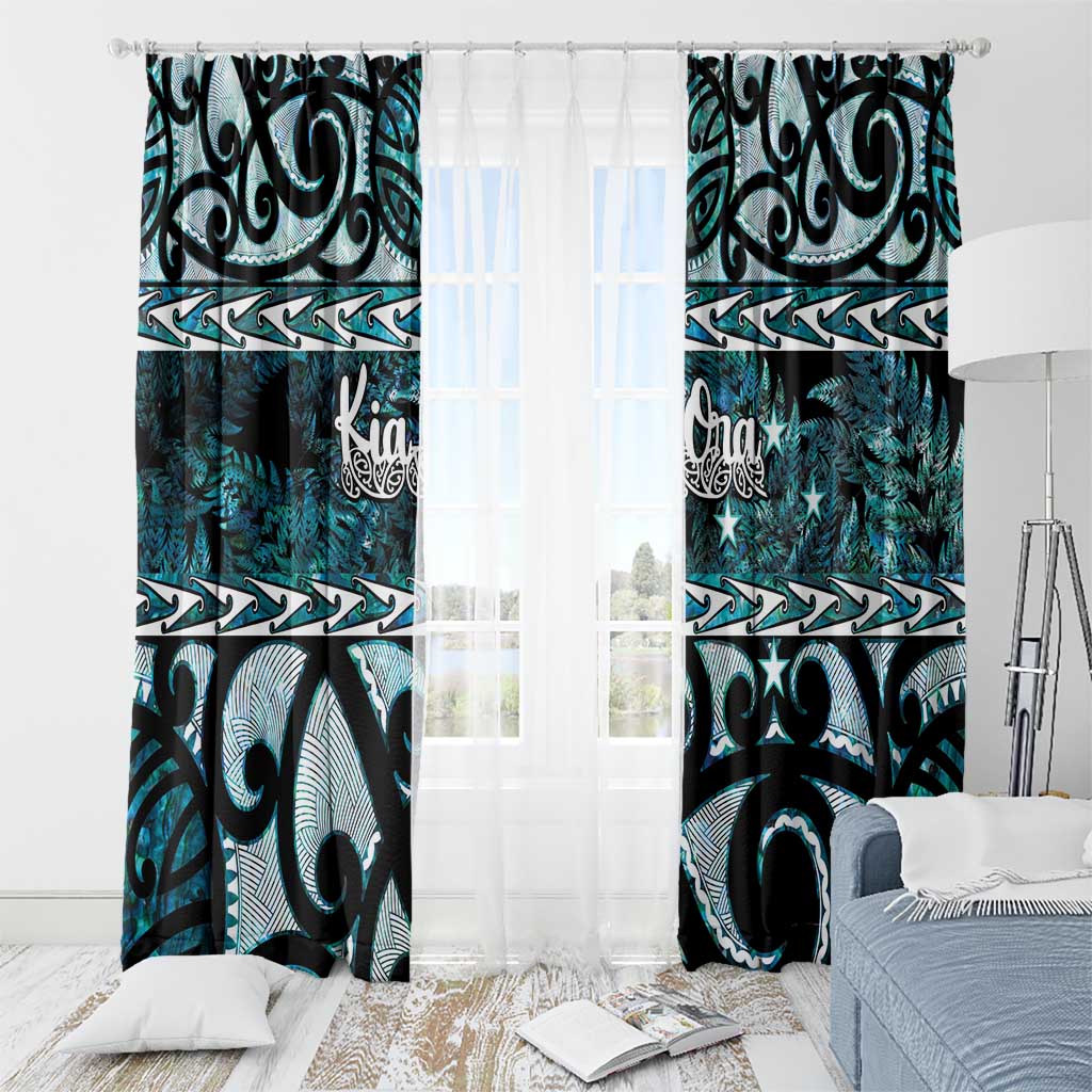 Kia Ora New Zealand Window Curtain Aotearoa Proud Maori Paua Shell Silver Fern - Aussie Hoodie