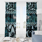 Kia Ora New Zealand Window Curtain Aotearoa Proud Maori Paua Shell Silver Fern - Aussie Hoodie
