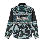 Kia Ora New Zealand Women Casual Shirt Aotearoa Proud Maori Paua Shell Silver Fern - Aussie Hoodie