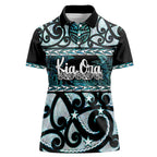 Kia Ora New Zealand Women Polo Shirt Aotearoa Proud Maori Paua Shell Silver Fern - Aussie Hoodie