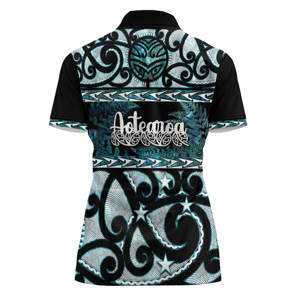Kia Ora New Zealand Women Polo Shirt Aotearoa Proud Maori Paua Shell Silver Fern - Aussie Hoodie