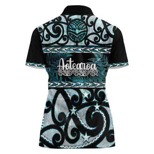 Kia Ora New Zealand Women Polo Shirt Aotearoa Proud Maori Paua Shell Silver Fern - Aussie Hoodie