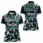 Kia Ora New Zealand Women Polo Shirt Aotearoa Proud Maori Paua Shell Silver Fern - Aussie Hoodie