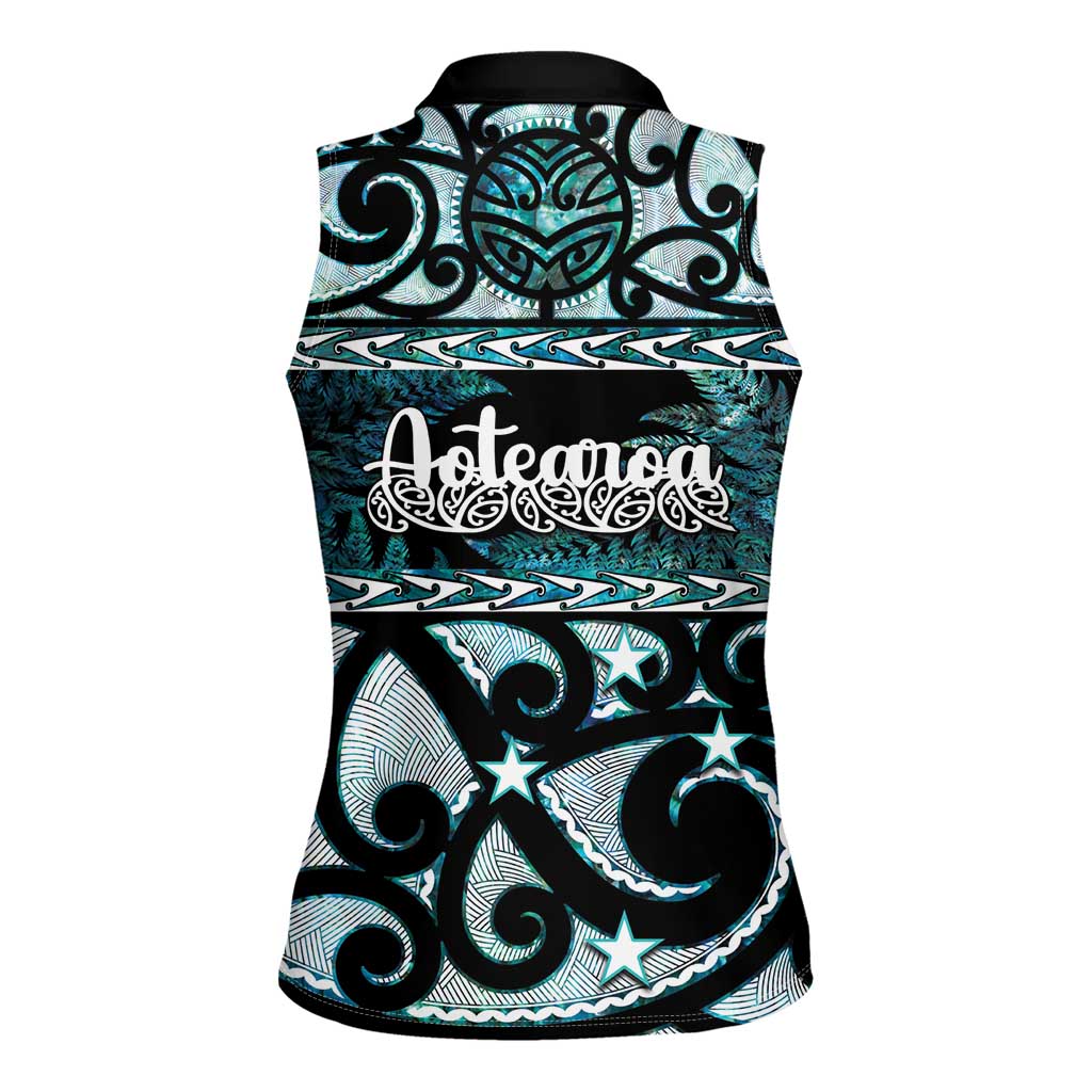 Kia Ora New Zealand Women Sleeveless Polo Shirt Aotearoa Proud Maori Paua Shell Silver Fern - Aussie Hoodie