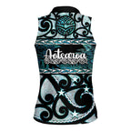 Kia Ora New Zealand Women Sleeveless Polo Shirt Aotearoa Proud Maori Paua Shell Silver Fern - Aussie Hoodie
