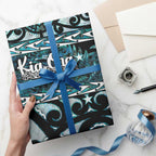 Kia Ora New Zealand Wrapping Paper Aotearoa Proud Maori Paua Shell Silver Fern - Aussie Hoodie