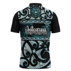 Kia Ora New Zealand Zipper Polo Shirt Aotearoa Proud Maori Paua Shell Silver Fern - Aussie Hoodie