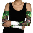 Piwakawaka New Zealand Christmas In July Arm Sleeves NZ Aroha Koru Fern Marble Vibes