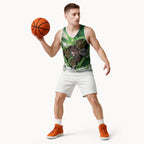Piwakawaka New Zealand Christmas In July Basketball Jersey NZ Aroha Koru Fern Marble Vibes
