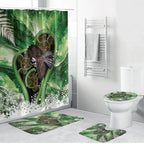 Piwakawaka New Zealand Christmas In July Bathroom Set NZ Aroha Koru Fern Marble Vibes