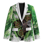Piwakawaka New Zealand Christmas In July Blazer NZ Aroha Koru Fern Marble Vibes