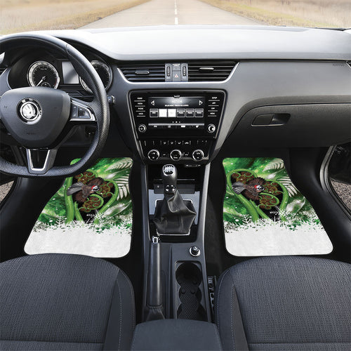 Piwakawaka New Zealand Christmas In July Car Mats NZ Aroha Koru Fern Marble Vibes