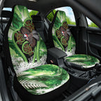 Piwakawaka New Zealand Christmas In July Car Seat Cover NZ Aroha Koru Fern Marble Vibes