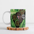 Piwakawaka New Zealand Christmas In July Ceramic Mug NZ Aroha Koru Fern Marble Vibes