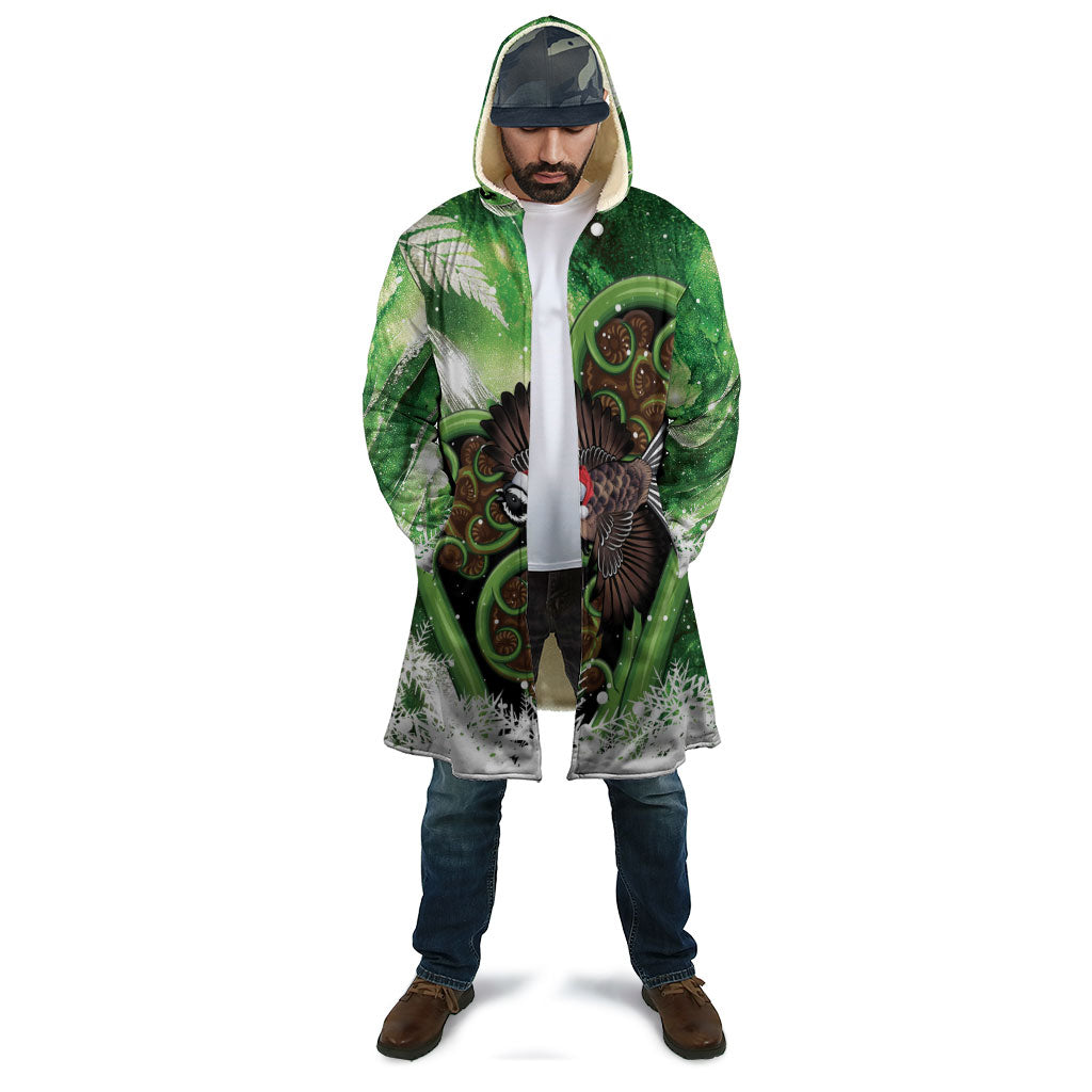 Piwakawaka New Zealand Christmas In July Cloak NZ Aroha Koru Fern Marble Vibes