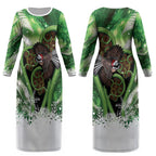 Piwakawaka New Zealand Christmas In July Couples Matching Long Sleeve Bodycon Dress and Long Sleeve Button Shirt NZ Aroha Koru Fern Marble Vibes LT14
