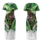 Piwakawaka New Zealand Christmas In July Couples Matching Short Sleeve Bodycon Dress and Long Sleeve Button Shirt NZ Aroha Koru Fern Marble Vibes LT14