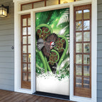 Piwakawaka New Zealand Christmas In July Door Cover NZ Aroha Koru Fern Marble Vibes