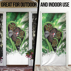 Piwakawaka New Zealand Christmas In July Door Cover NZ Aroha Koru Fern Marble Vibes