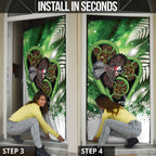 Piwakawaka New Zealand Christmas In July Door Cover NZ Aroha Koru Fern Marble Vibes