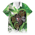 Piwakawaka New Zealand Christmas In July Family Matching Mermaid Dress and Hawaiian Shirt NZ Aroha Koru Fern Marble Vibes