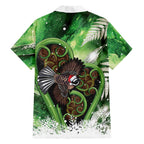 Piwakawaka New Zealand Christmas In July Family Matching Mermaid Dress and Hawaiian Shirt NZ Aroha Koru Fern Marble Vibes