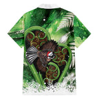Piwakawaka New Zealand Christmas In July Family Matching Tank Maxi Dress and Hawaiian Shirt NZ Aroha Koru Fern Marble Vibes