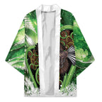 Piwakawaka New Zealand Christmas In July Kimono NZ Aroha Koru Fern Marble Vibes