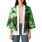 Piwakawaka New Zealand Christmas In July Kimono NZ Aroha Koru Fern Marble Vibes