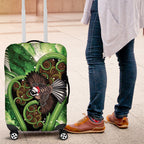 Piwakawaka New Zealand Christmas In July Luggage Cover NZ Aroha Koru Fern Marble Vibes