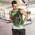 Piwakawaka New Zealand Christmas In July Men Tank Top NZ Aroha Koru Fern Marble Vibes