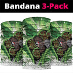 Piwakawaka New Zealand Christmas In July Neck Gaiter NZ Aroha Koru Fern Marble Vibes