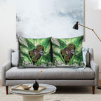 Piwakawaka New Zealand Christmas In July Pillow Cover NZ Aroha Koru Fern Marble Vibes