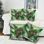 Piwakawaka New Zealand Christmas In July Pillow Cover NZ Aroha Koru Fern Marble Vibes