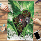 Piwakawaka New Zealand Christmas In July Puzzle NZ Aroha Koru Fern Marble Vibes