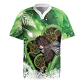 Piwakawaka New Zealand Christmas In July Rugby Jersey NZ Aroha Koru Fern Marble Vibes