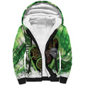 Piwakawaka New Zealand Christmas In July Sherpa Hoodie NZ Aroha Koru Fern Marble Vibes