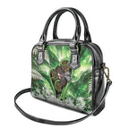 Piwakawaka New Zealand Christmas In July Shoulder Handbag NZ Aroha Koru Fern Marble Vibes