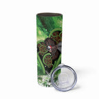 Piwakawaka New Zealand Christmas In July Skinny Tumbler NZ Aroha Koru Fern Marble Vibes