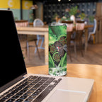 Piwakawaka New Zealand Christmas In July Skinny Tumbler NZ Aroha Koru Fern Marble Vibes