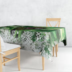Piwakawaka New Zealand Christmas In July Tablecloth NZ Aroha Koru Fern Marble Vibes